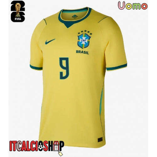 Brasile Matheus Cunha #9 Prima Maglia Mondiali 2026 Manica Corta
